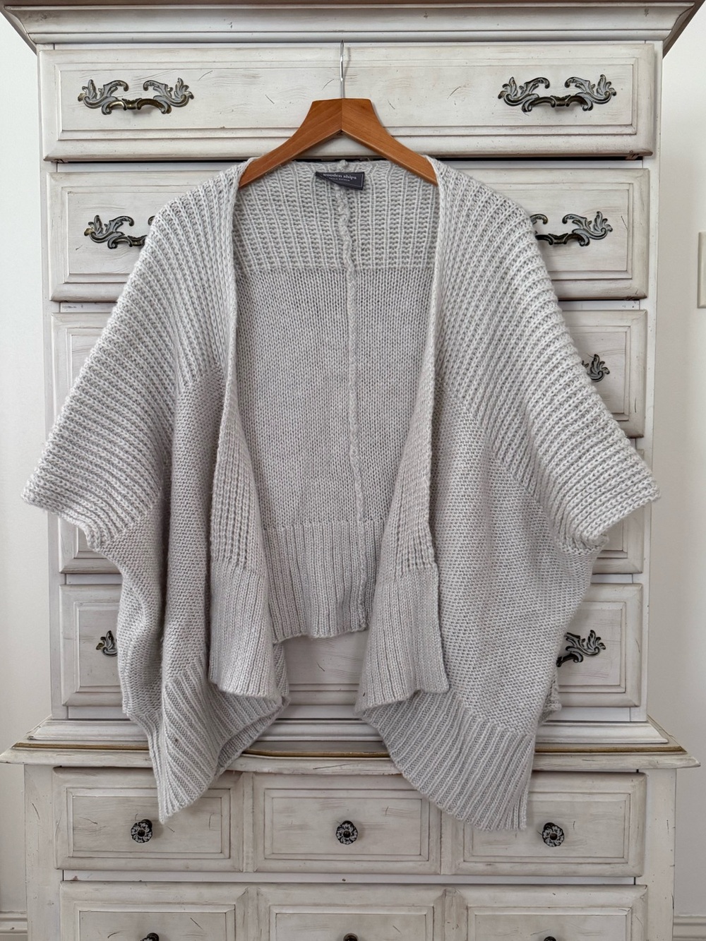 Wooden Ships Mohair Wool Light Grey Cardigan